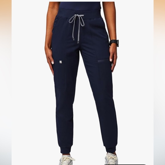Fabletics Navy Blue Jogger Scrub Pants - Picture 3 of 4